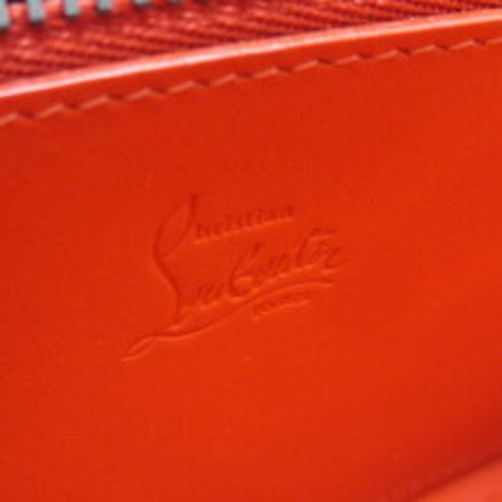 Christian Louboutin Zip Long Wallet Panetone Spike Calfskin Multi Black - Picture 9 of 9